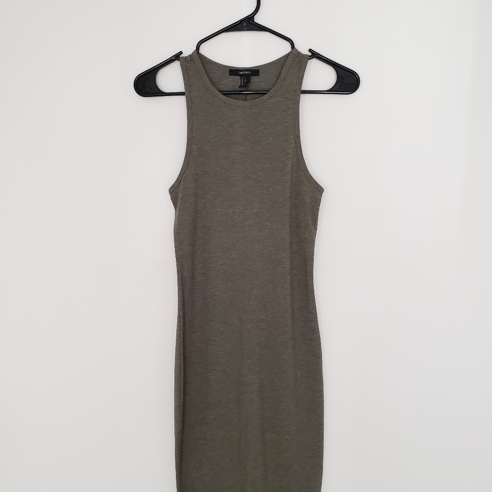 Forever 21 bodycon army green sleeveless dress size XS 🔥🔥  NWOT